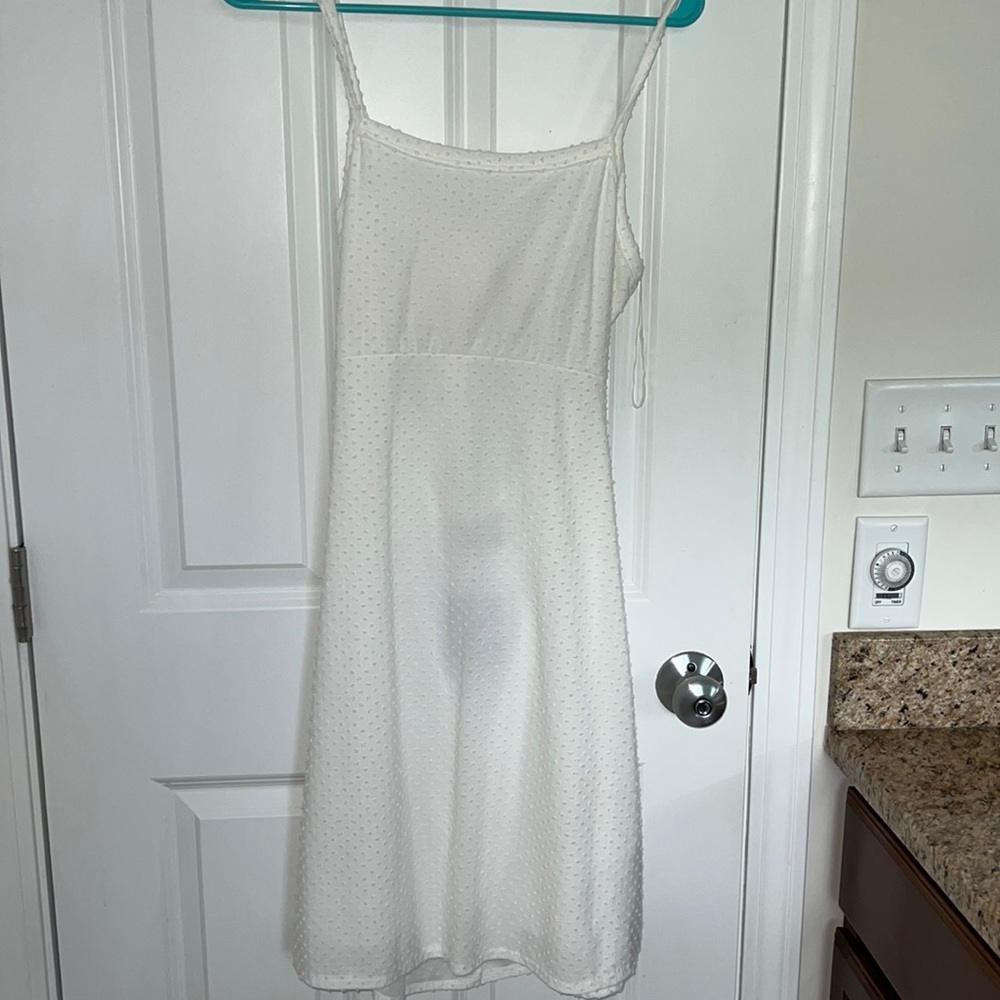 All white soft sun dress